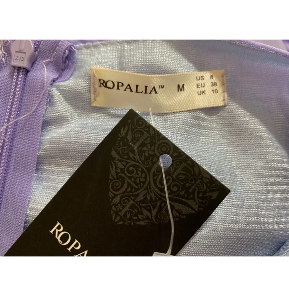 NWT ROPALIA Lavender One Shoulder Dress - Picture 4 of 5